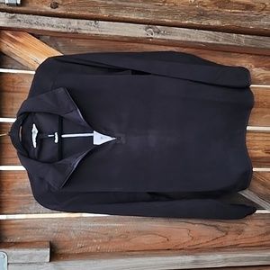 New Rains Half Zip Black Fleece, NWT Sz Small
